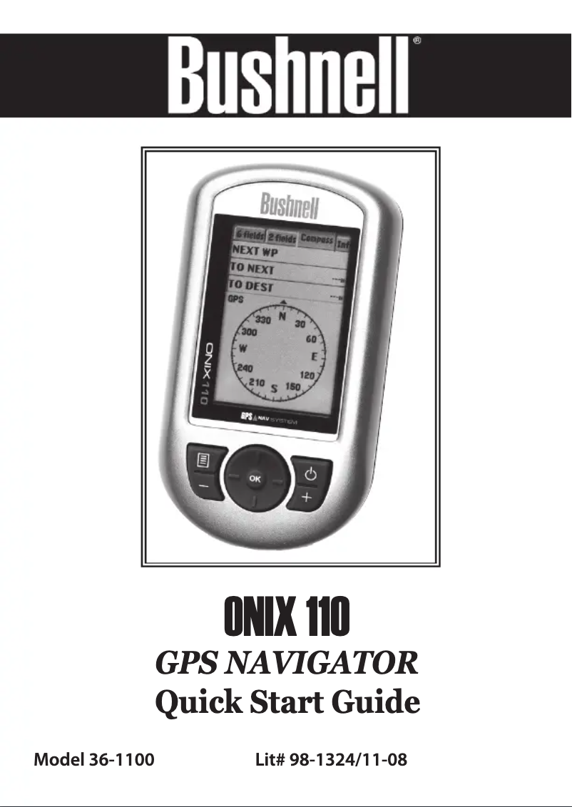 Page 1 de la notice Guide de démarrage rapide Bushnell ONIX 110