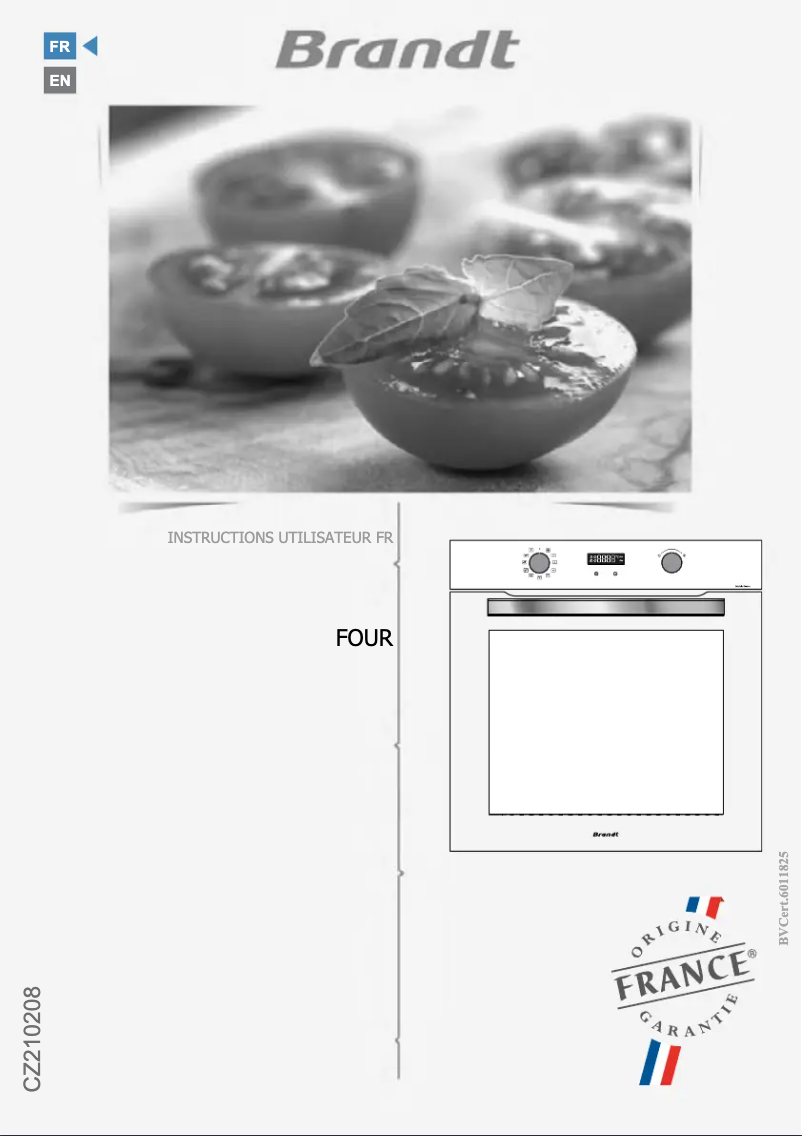 Page n°1 - Manuel utilisateur Brandt BOP2014B