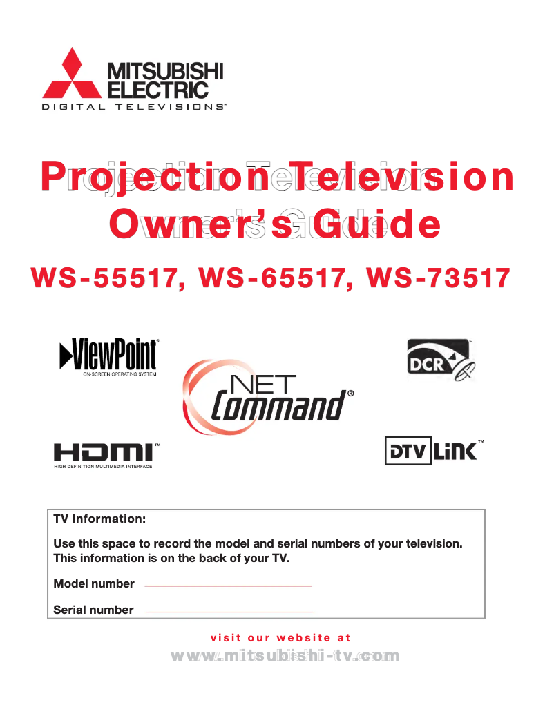 Página 1 del manual Manual de usuario Mitsubishi WS-73517
