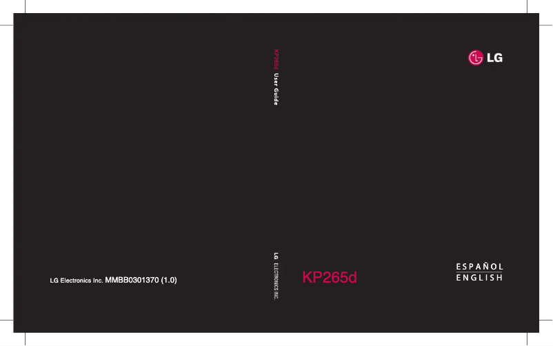 Image de la première page du manuel de l'appareil KP265D