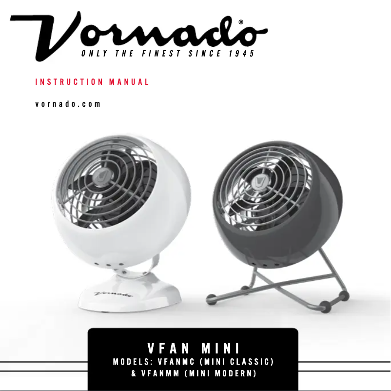 Page 1 de la notice Manuel utilisateur Vornado VFAN Mini