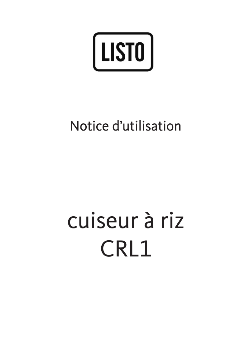 Image de la première page du manuel de l'appareil CR L1