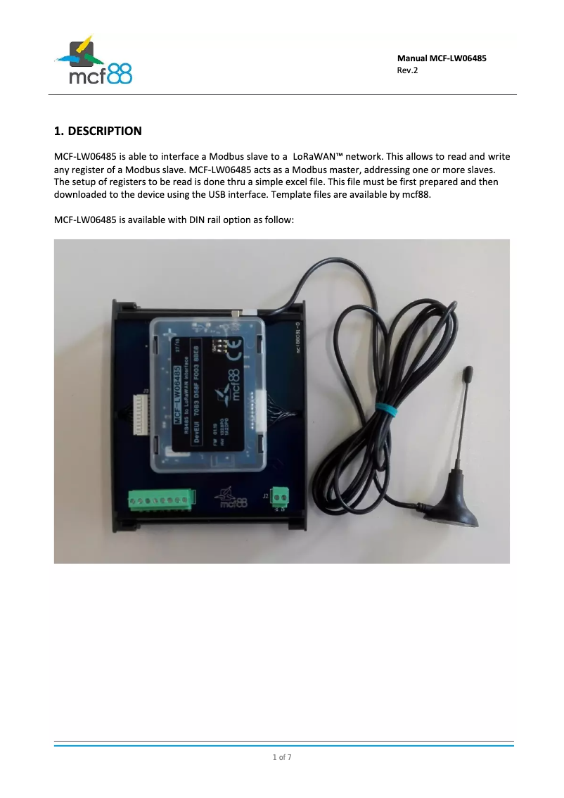 Image de la première page du manuel de l'appareil MCF-LW06485