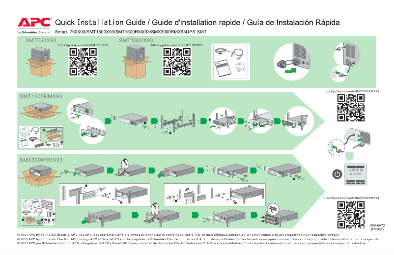 Image de la première page du manuel de l'appareil Smart-UPS SMT1500RMX93