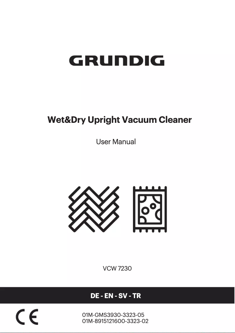 Page 1 de la notice Manuel utilisateur Grundig AquaFlex VCW 7230