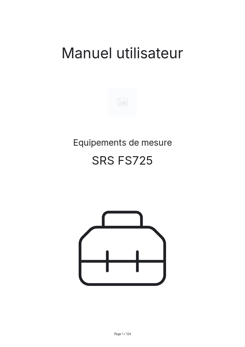 Image de la première page du manuel de l'appareil FS725