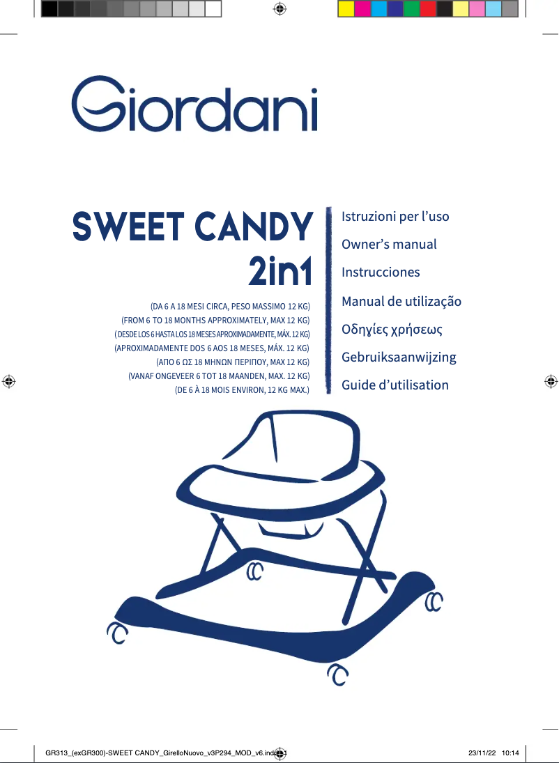 Page 1 de la notice Manuel utilisateur Giordani Sweet Candy 2in1