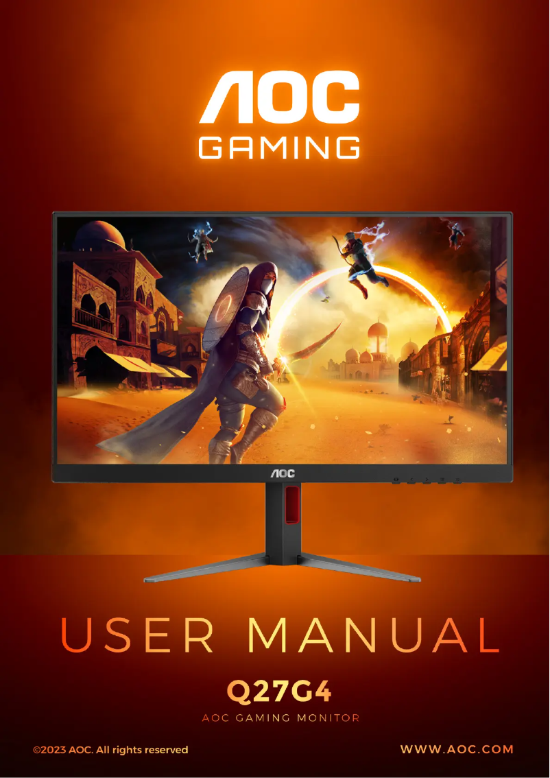 Page 1 de la notice Manuel utilisateur AOC Q27G4
