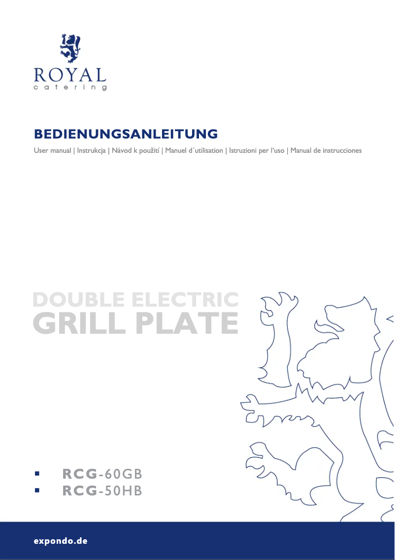 Page n°1 - Manuel utilisateur Royal Catering RCG-60GB