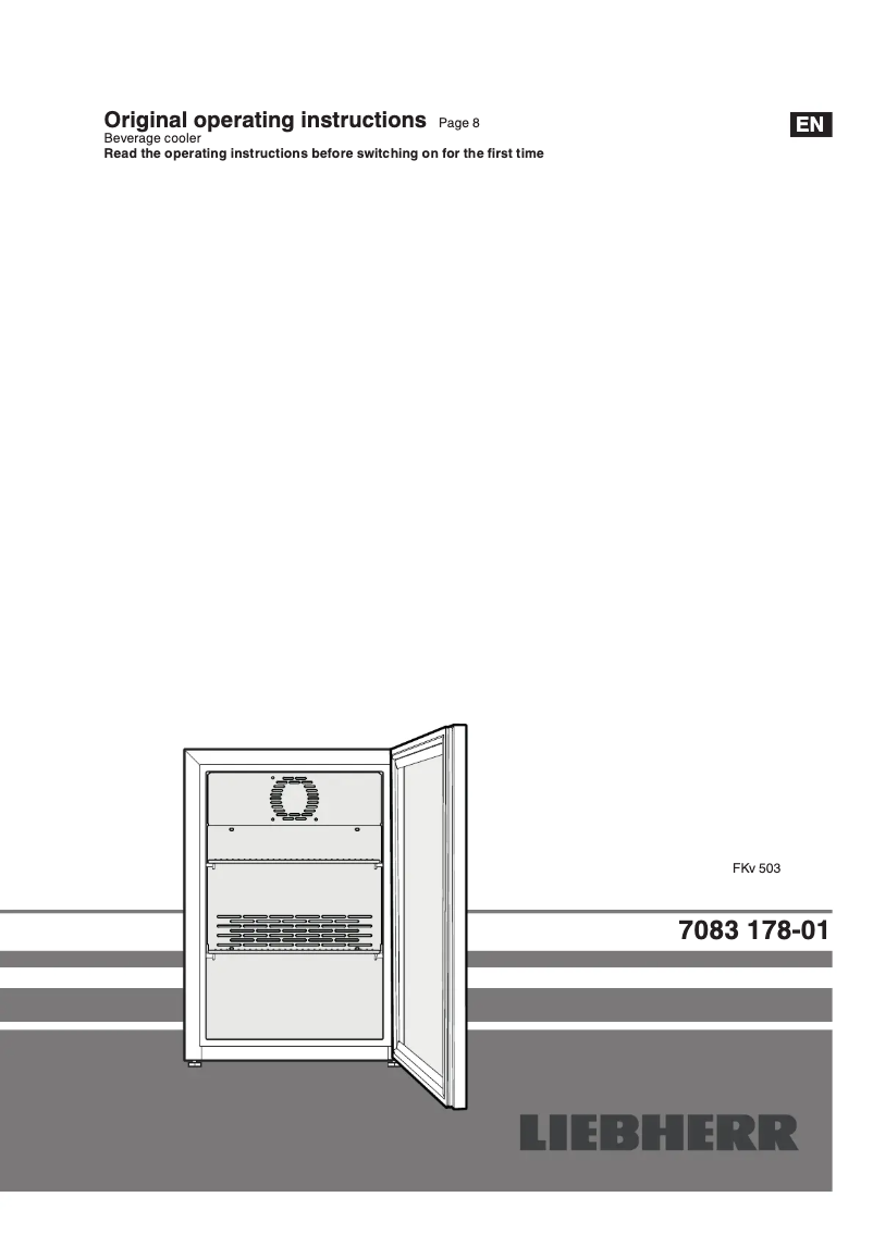 Page 1 de la notice Manuel utilisateur Liebherr FKv 503 Premium