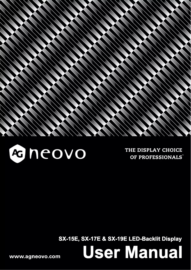 Image de la première page du manuel de l'appareil SX-19E