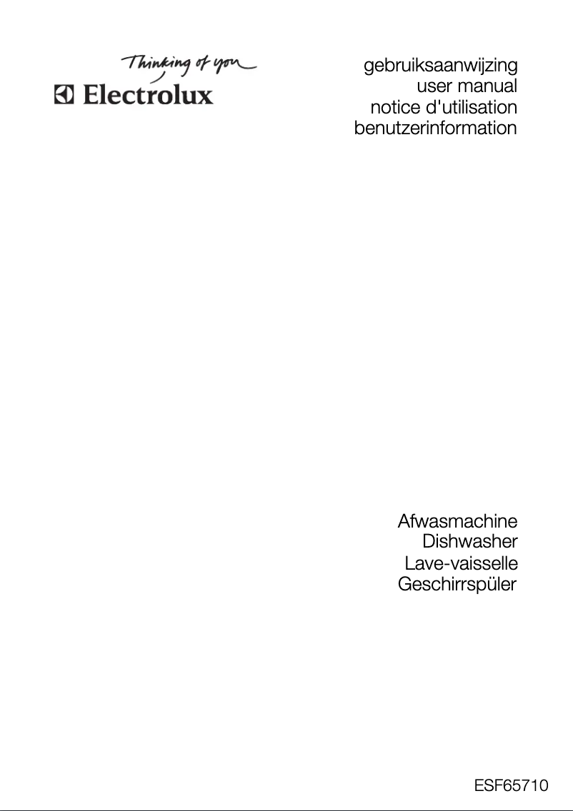 Image de la première page du manuel de l'appareil ESF 65710W