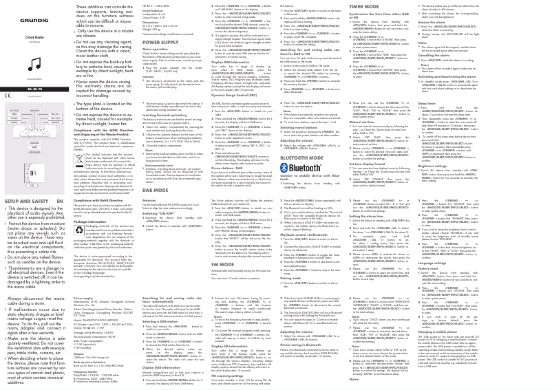 Image de la première page du manuel de l'appareil Sonoclock 3500