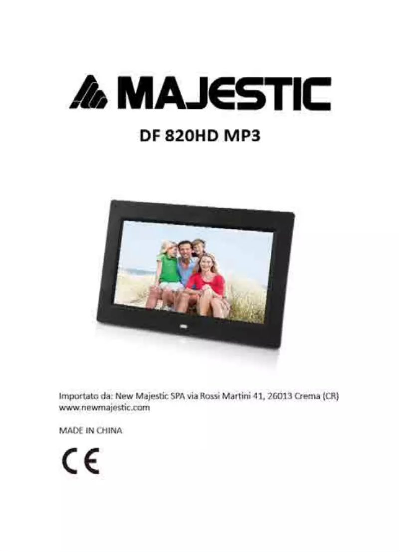 Page 1 de la notice Manuel utilisateur Majestic DF-820