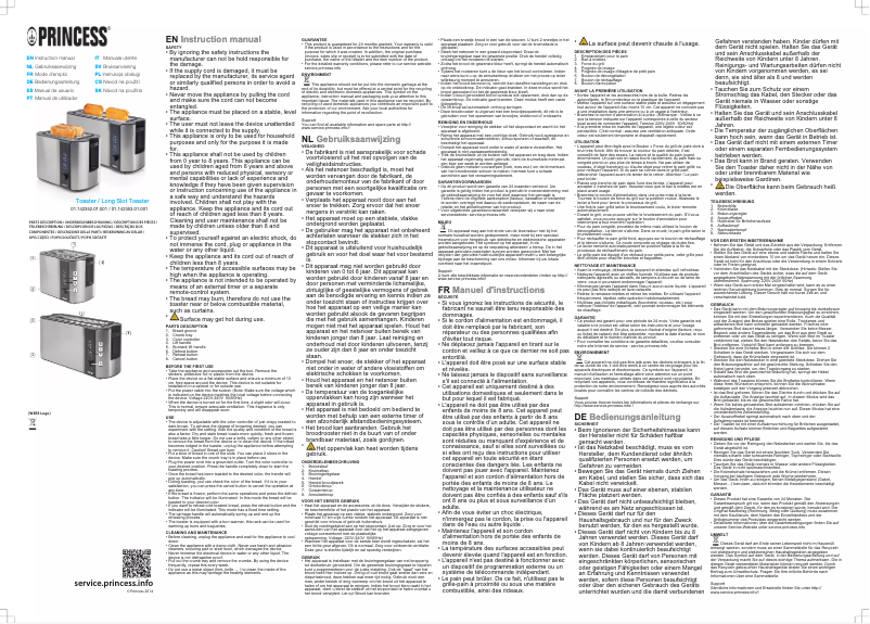 Page 1 de la notice Manuel utilisateur Princess 142353