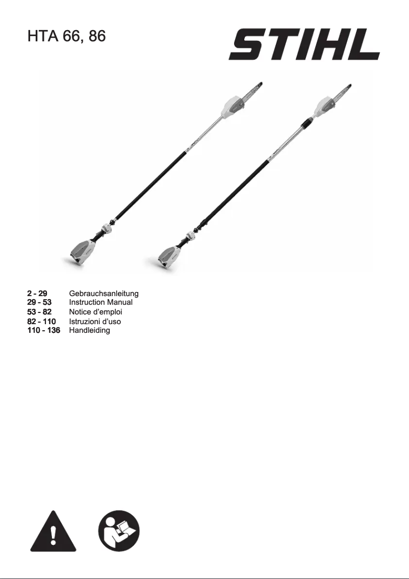 Image de la première page du manuel de l'appareil HTA 66