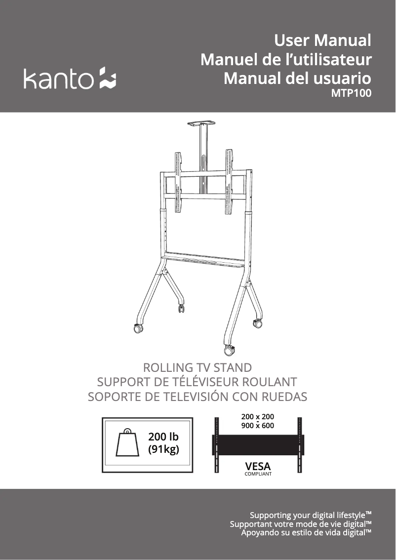 Page 1 de la notice Manuel utilisateur Kanto MTP100
