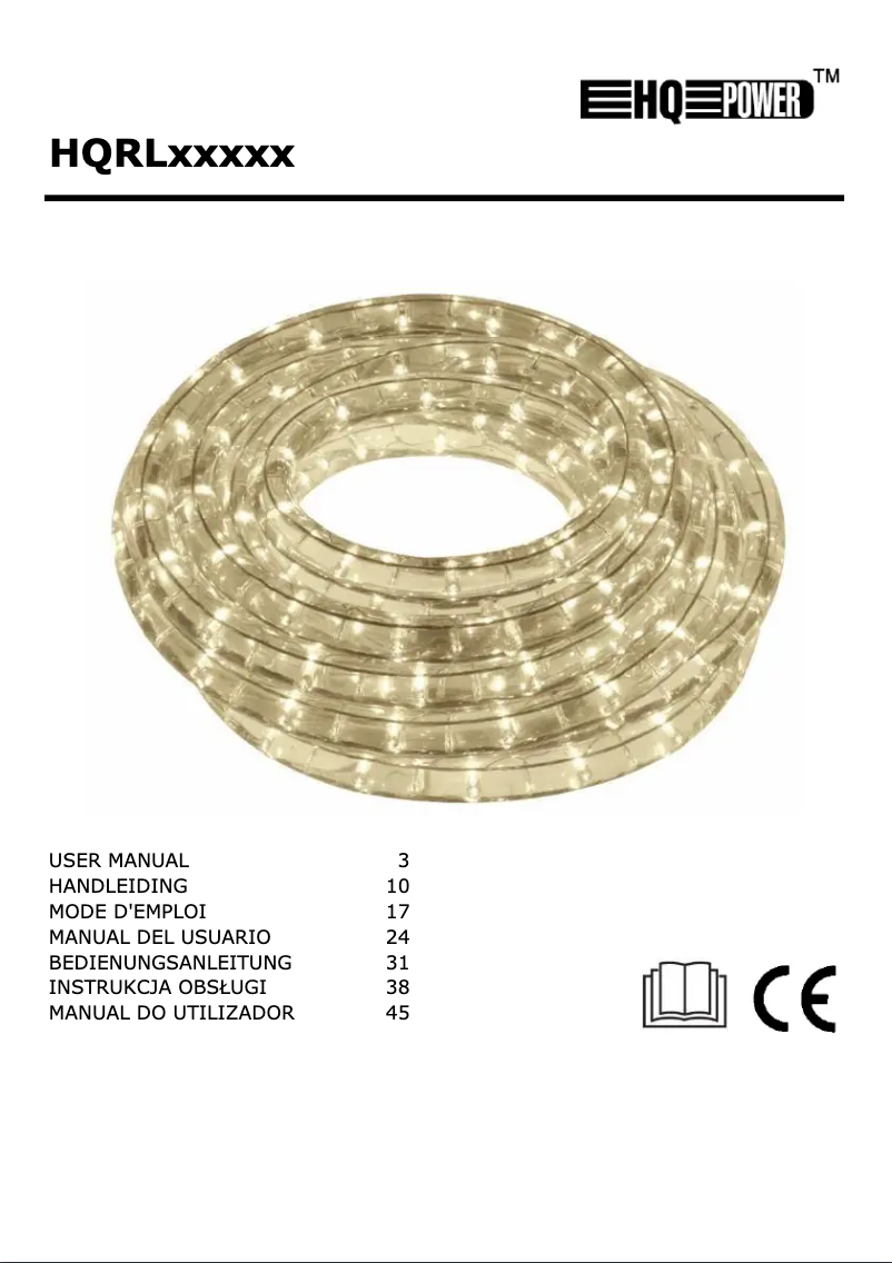 Page n°1 - Manuel utilisateur HQ Power HQRL09004