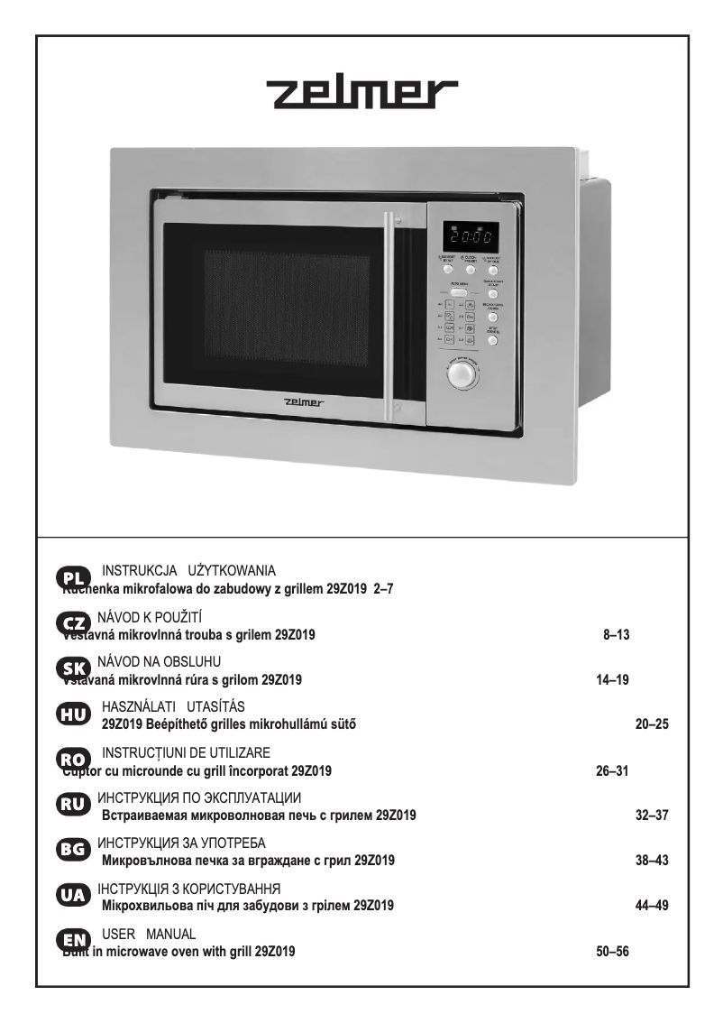 Page 1 de la notice Manuel utilisateur Zelmer 29Z019
