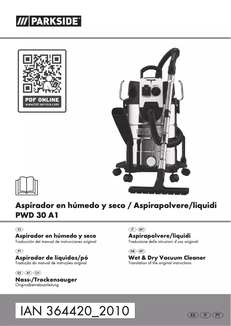 Image de la première page du manuel de l'appareil PWD 30 A1