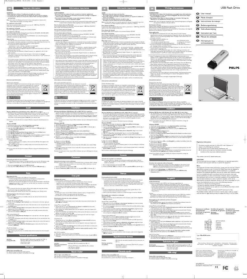 Page n°1 - Mode d'emploi Philips FM51FD00B