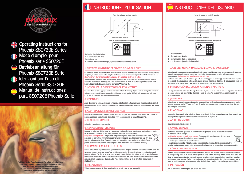 Page 1 de la notice Manuel utilisateur Phoenix SS0721EYD