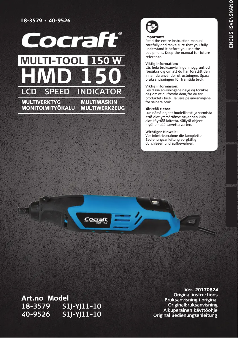 Página 1 del manual Manual de usuario Cocraft HMD 150