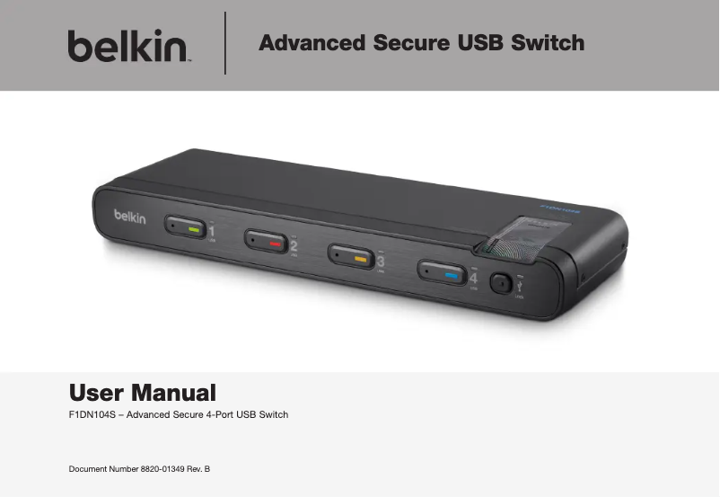 Página 1 del manual Manual de usuario Belkin F1DN104S