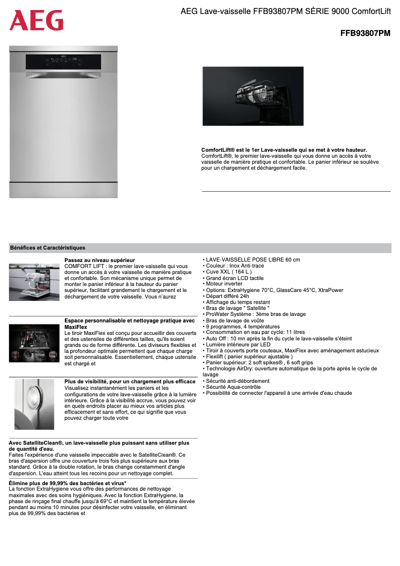 Image de la première page du manuel de l'appareil FFB93807PM