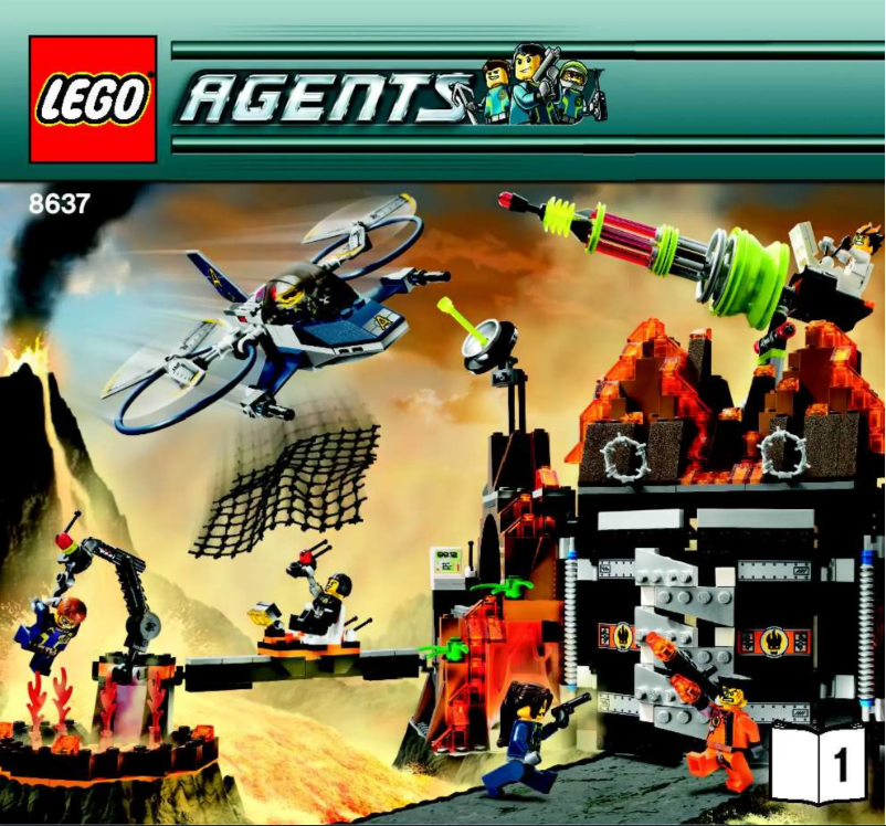 Page 1 de la notice Consignes visuelles Lego Agents 8637