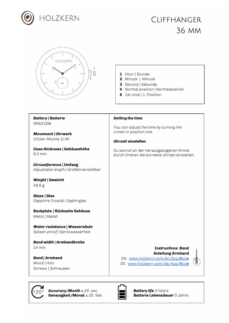 Page n°1 - Manuel utilisateur Holzkern Kappa