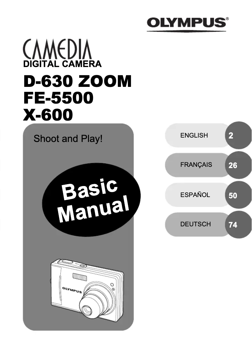 Página 1 del manual Manual de usuario Olympus Camedia X-600