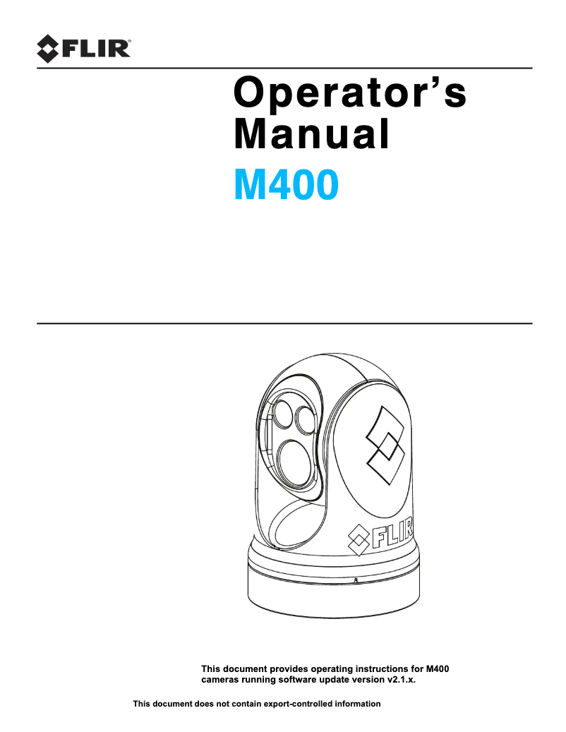 Image de la première page du manuel de l'appareil M400