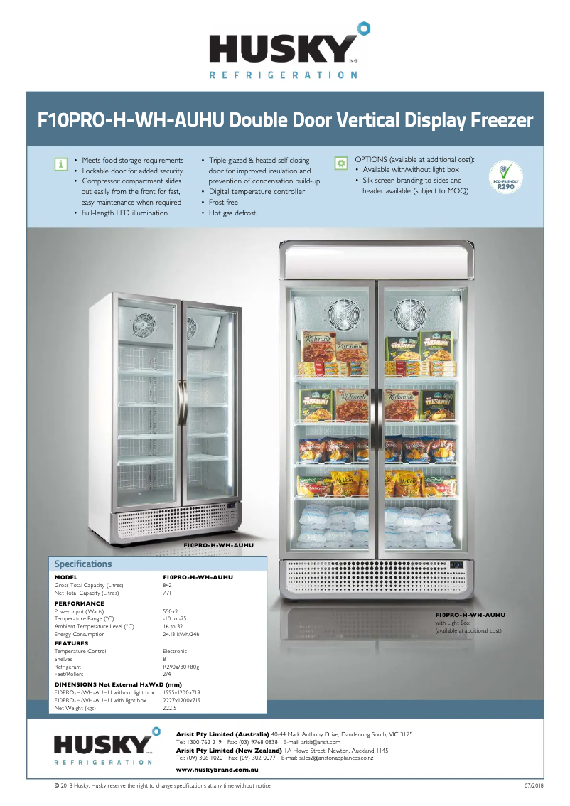 Imagen de la primera página del manual del dispositivo F10PRO-H-WH-AU-HU