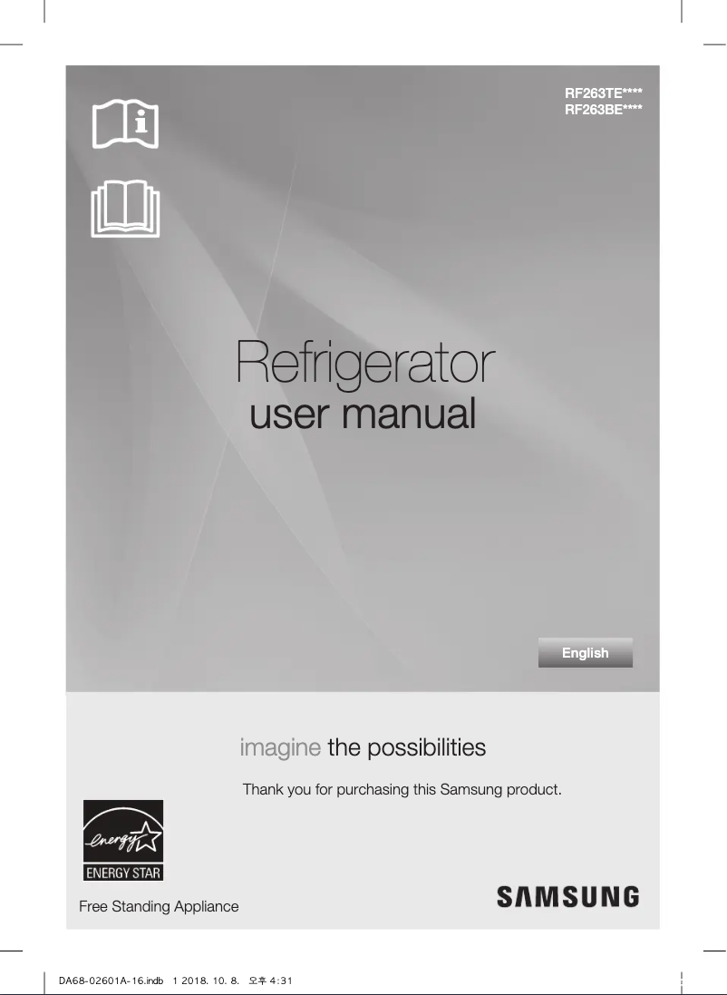 Page n°1 - Manuel utilisateur Samsung RF263BEAEWW
