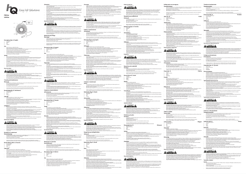 Page 1 of the manual User Manual HQ FN04BL