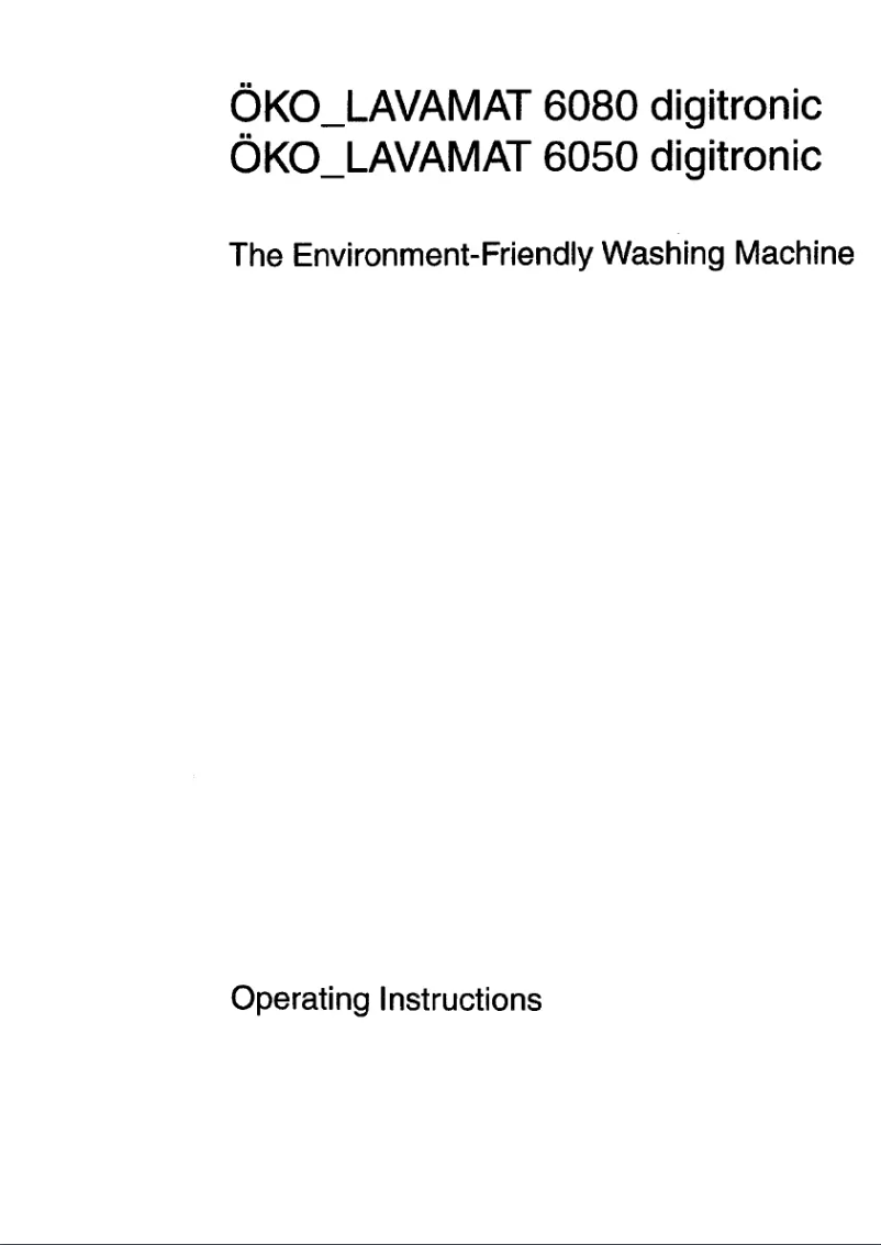 Page 1 de la notice Manuel utilisateur AEG Lavamat 6080 w