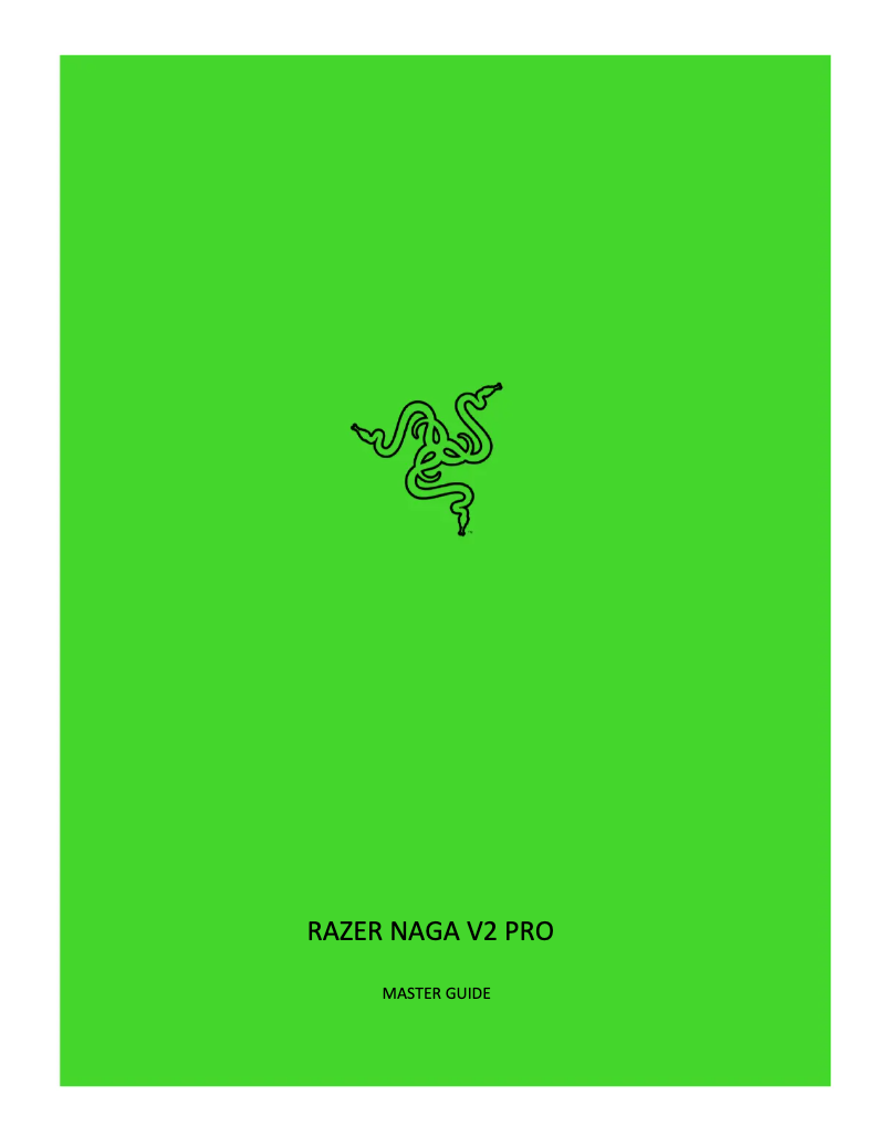 Page 1 de la notice Manuel utilisateur Razer Naga V2 Pro