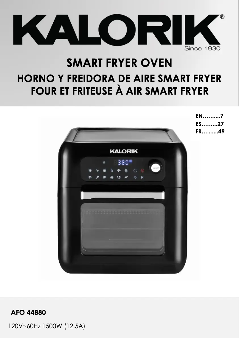 Página 1 del manual Manual de usuario Kalorik AFO 44880