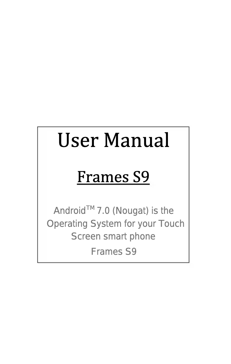 Página 1 del manual Manual de usuario Karbonn Frames S9