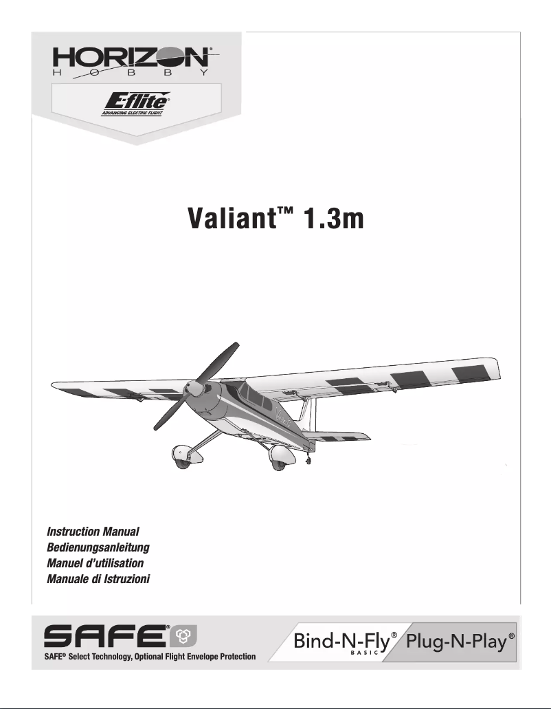 Page n°1 - Manuel utilisateur E-flite Valiant
