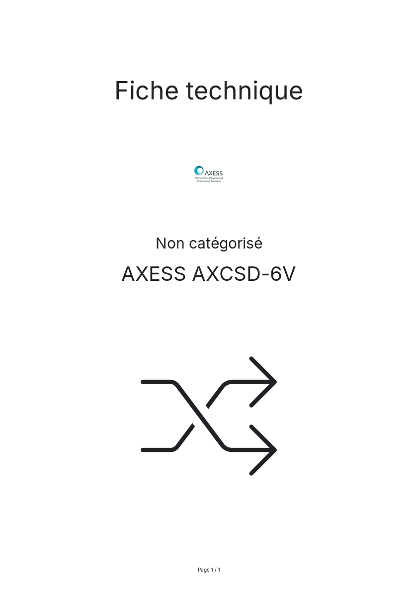 Image de la première page du manuel de l'appareil AXCSD-6V