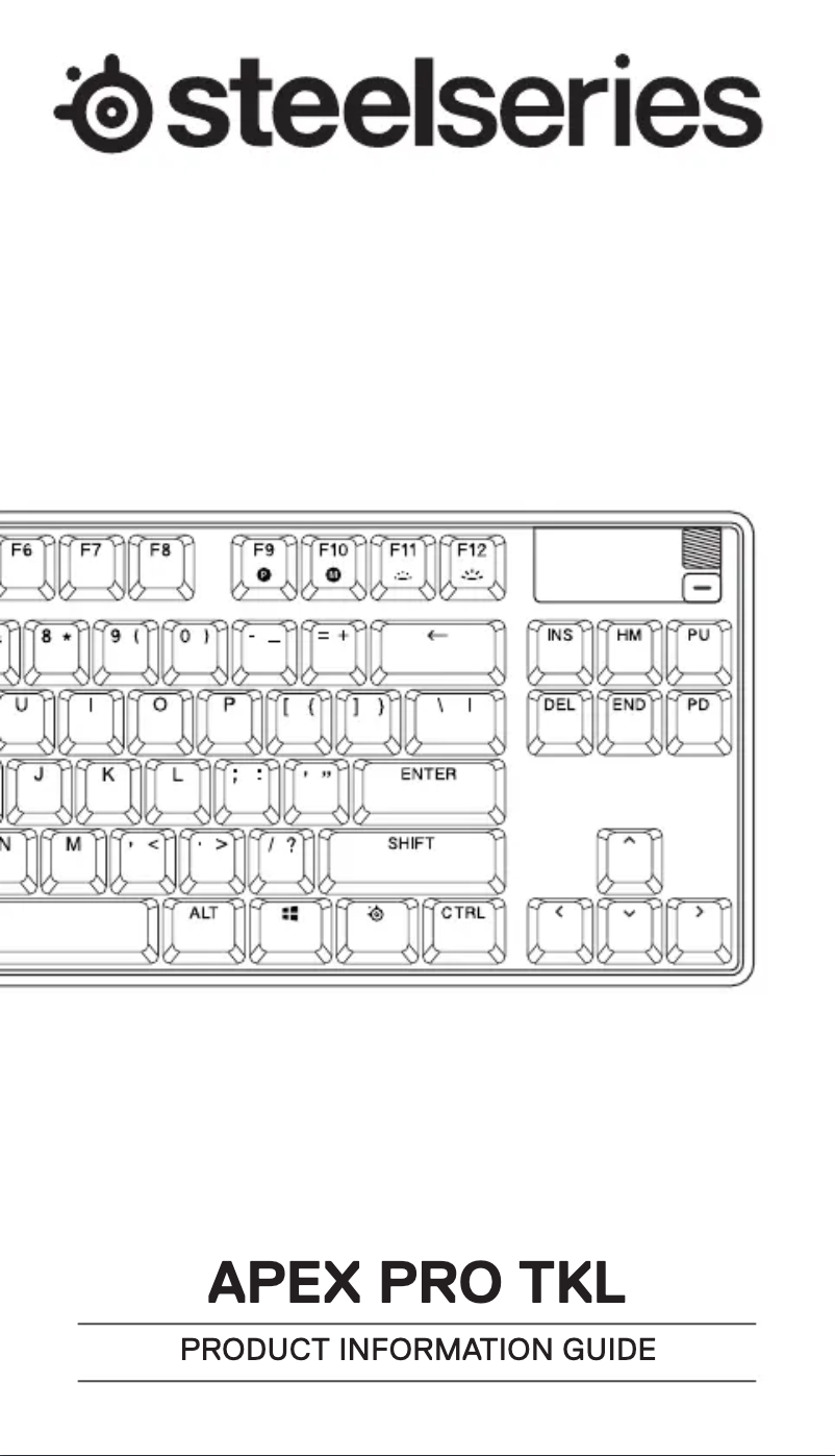 Image de la première page du manuel de l'appareil Apex Pro TKL Gen 3