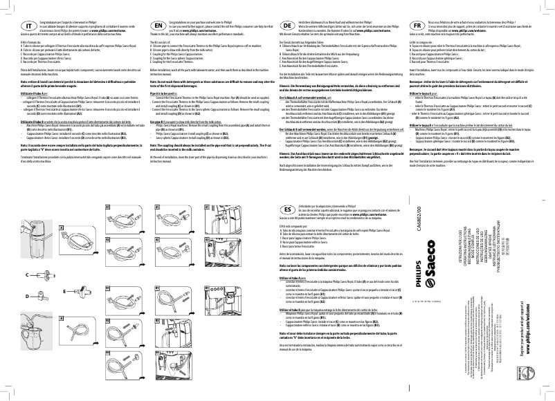Image de la première page du manuel de l'appareil Saeco CA6802