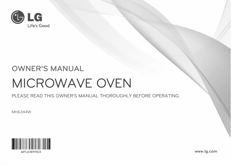 Page n°1 - Manuel utilisateur LG MH6344W
