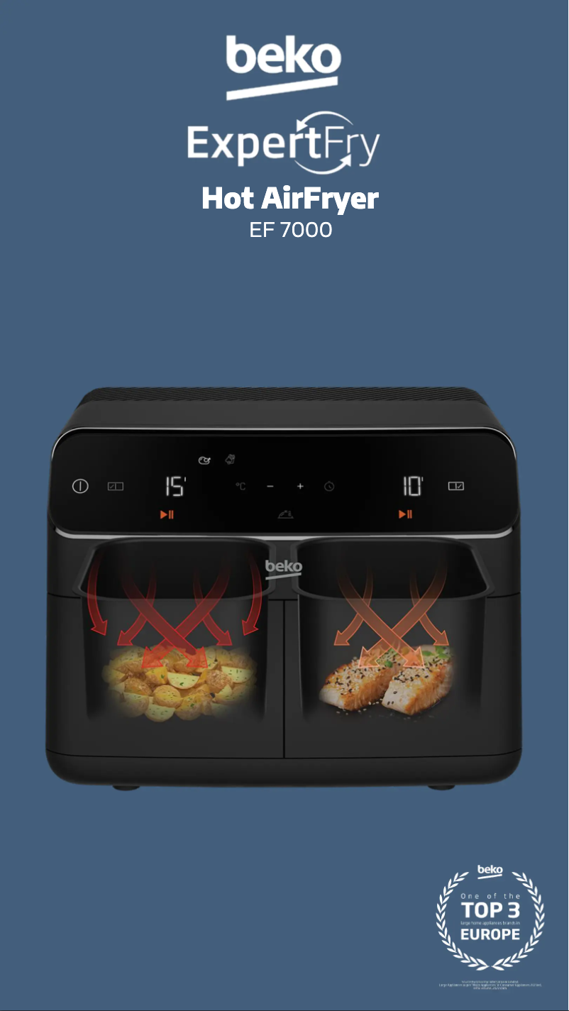 Page 1 de la notice Fiche technique Beko FRL5388B