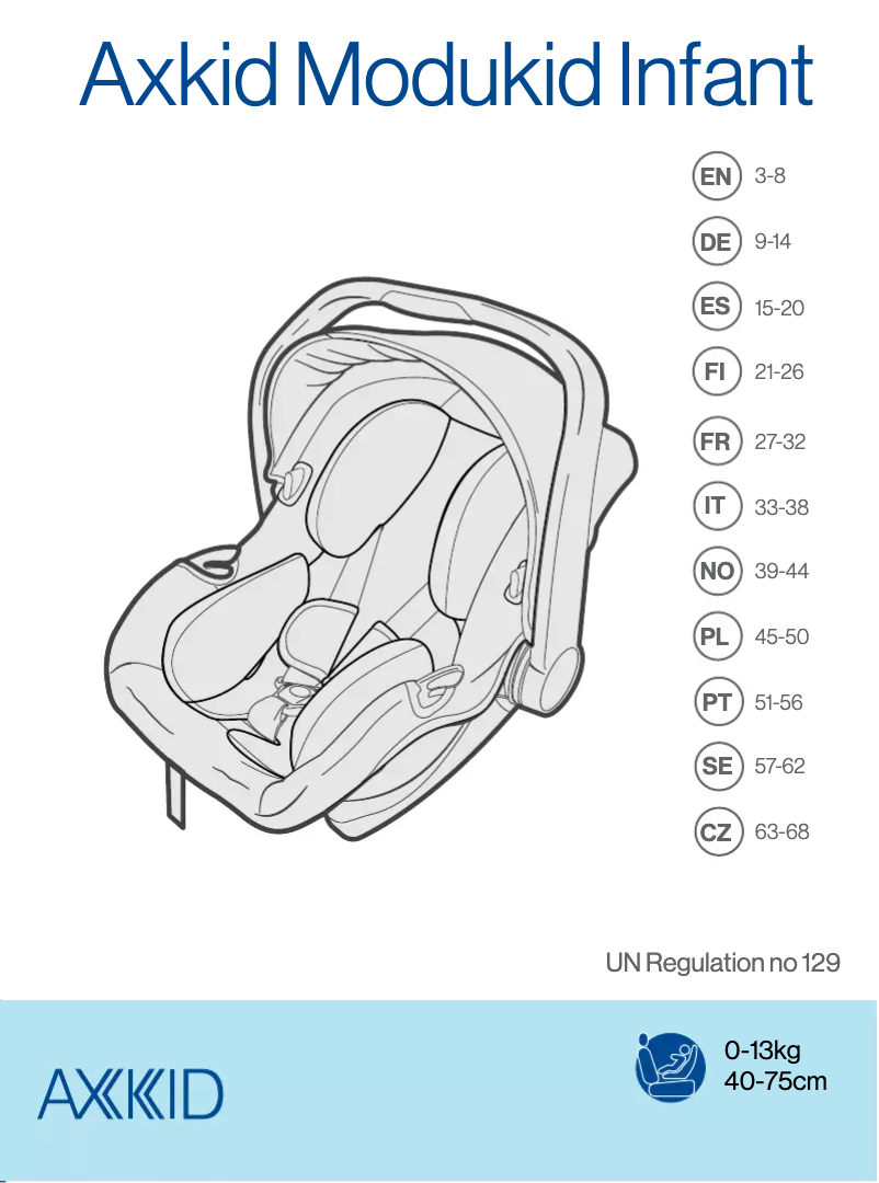 Image de la première page du manuel de l'appareil Modukid Infant
