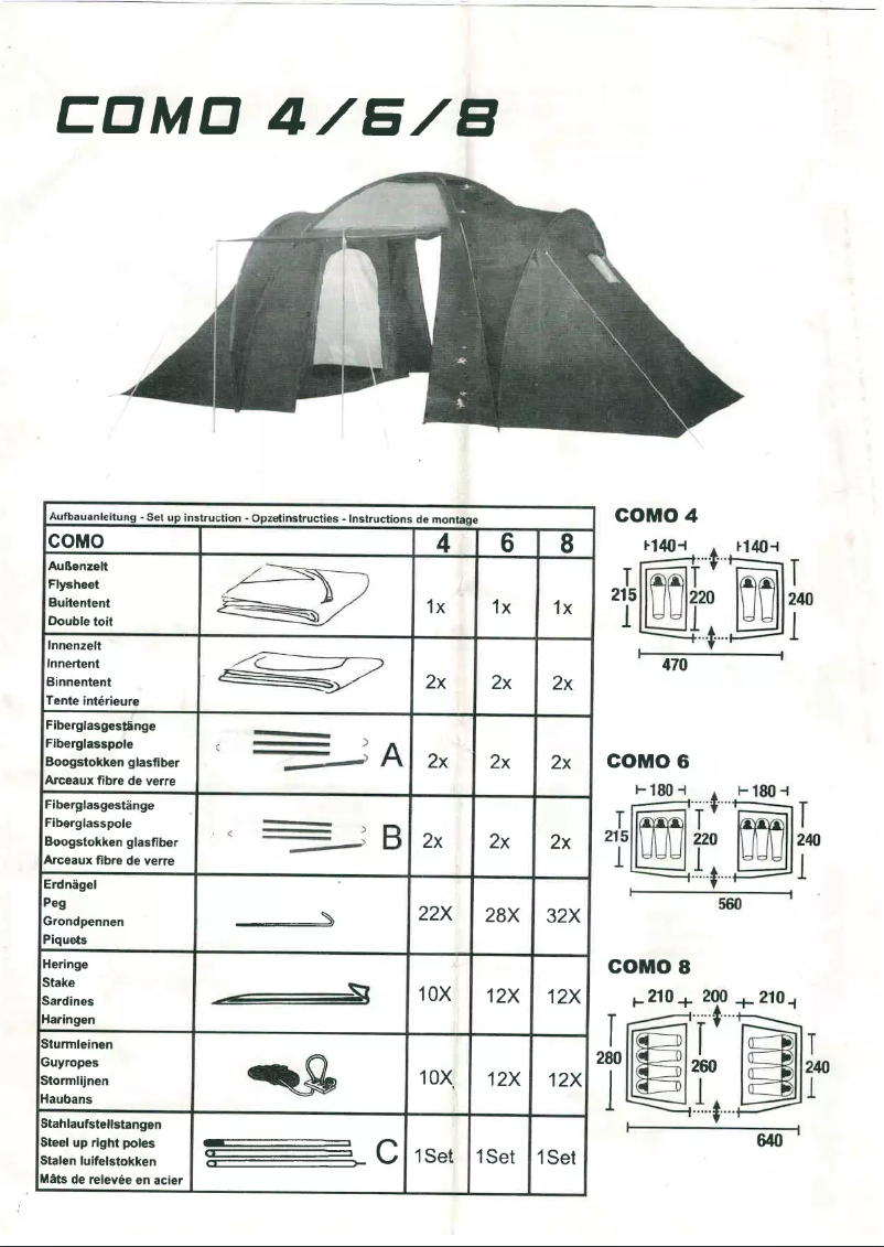 Page n°1 - Manuel utilisateur High Peak Como 4