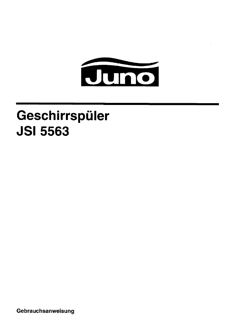 Page n°1 - Manuel utilisateur Juno JSI5563S