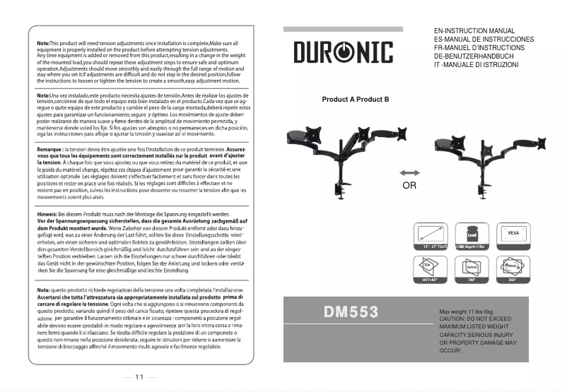 Image de la première page du manuel de l'appareil DM553